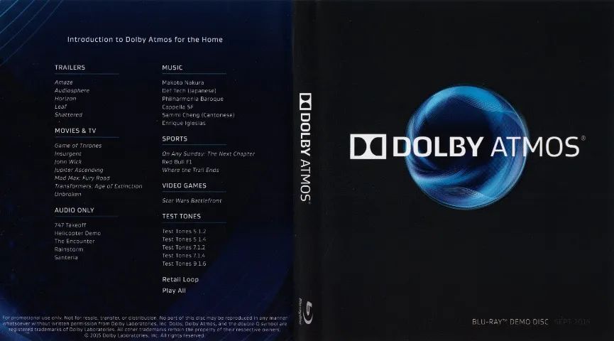 Coleção Blu-ray Atmos Demo Disc 04 Vol 2014/2015/2016/2018