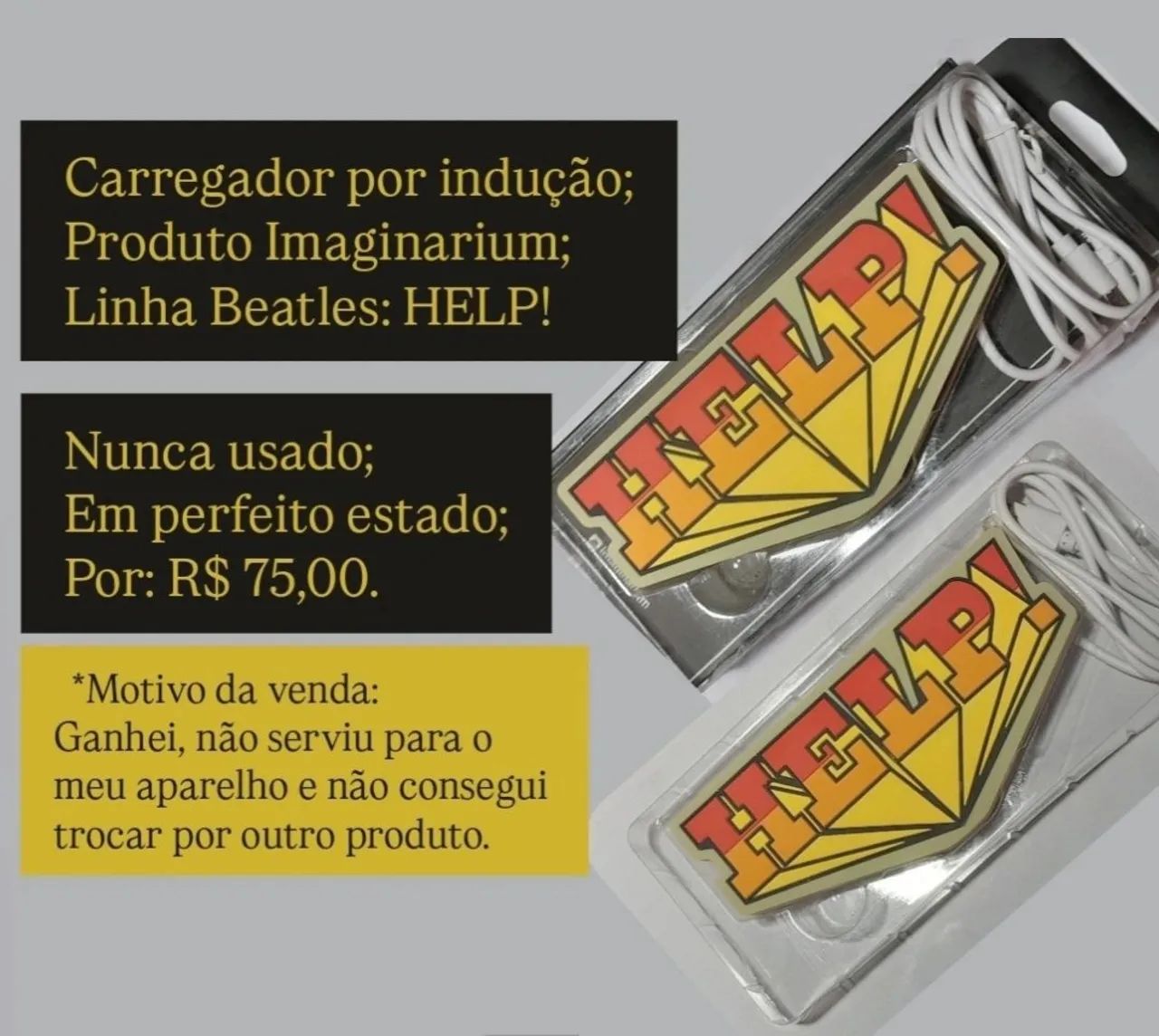 Carregador por indução (NOVO) Imaginarium Beatles: HELP!