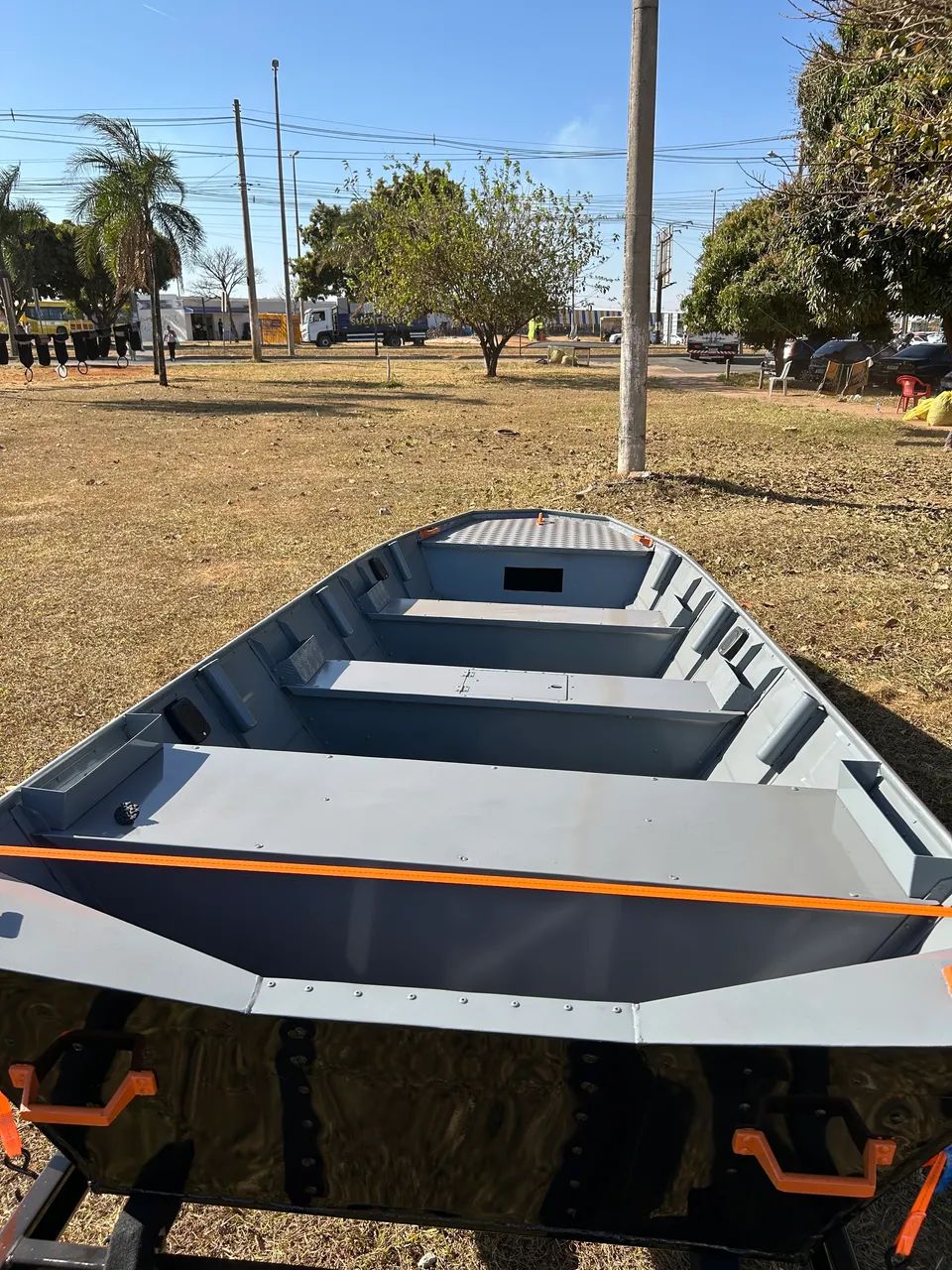 Kit  Barco de Alumínio , canoa + carretinha - Foto 11