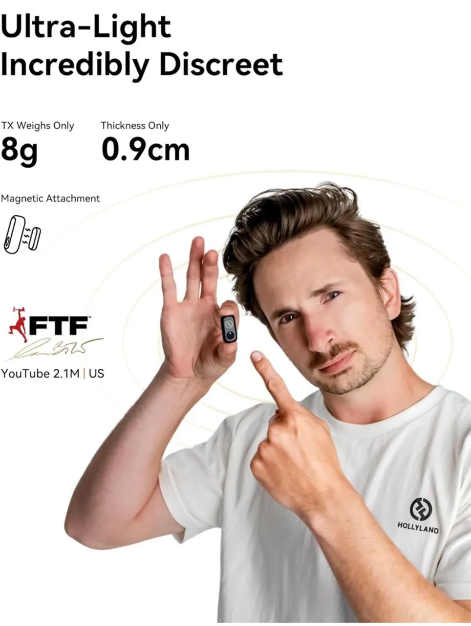 Microfone Hollyland Lark A1 Mini Wireless Qualidade de Estúdio - Foto 6