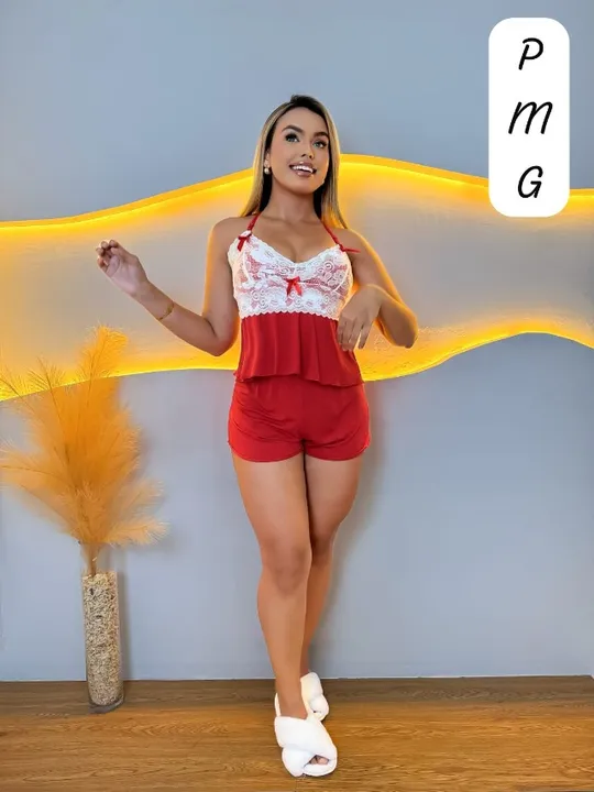 Baby doll com detalhes em renda