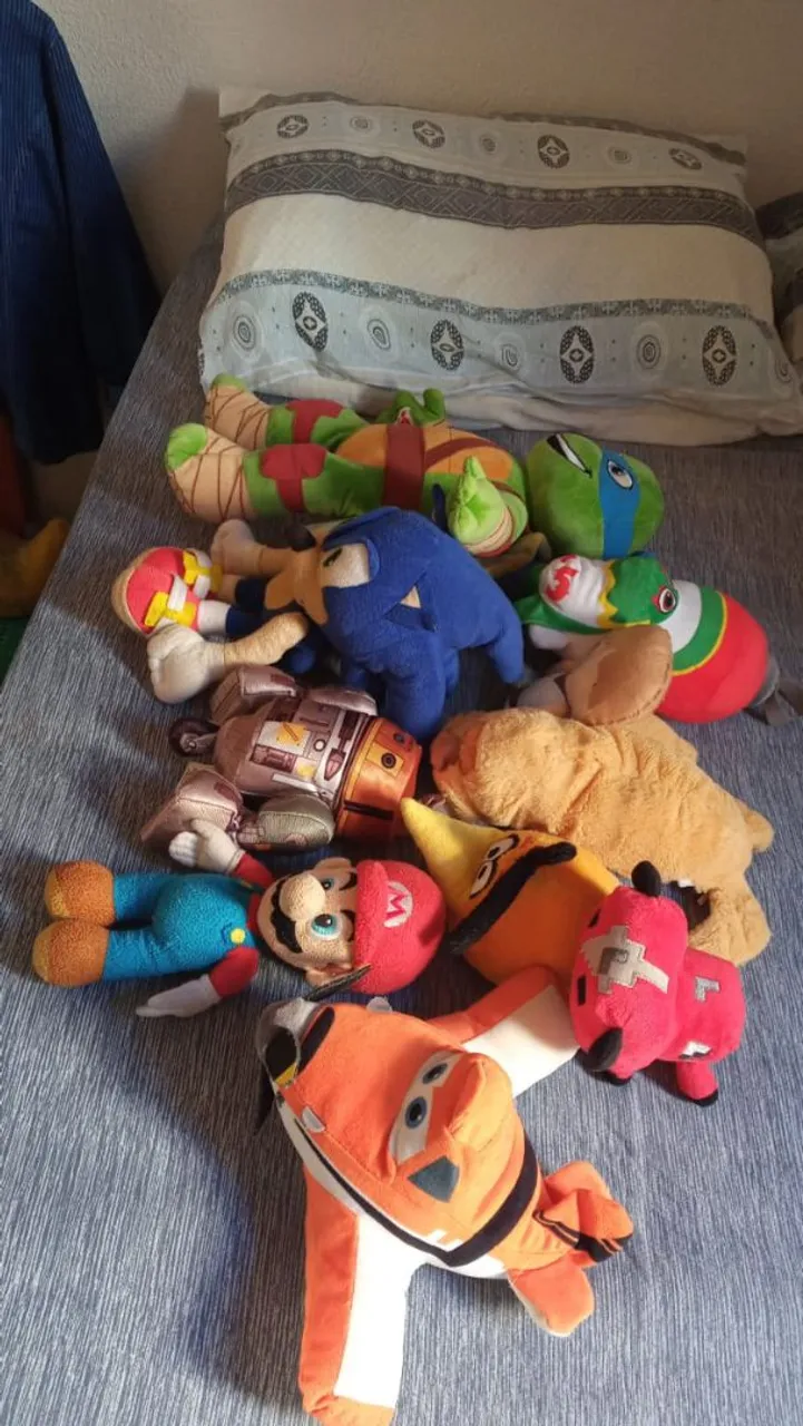 Coleção de Pelúcias Diversas 9unidades
