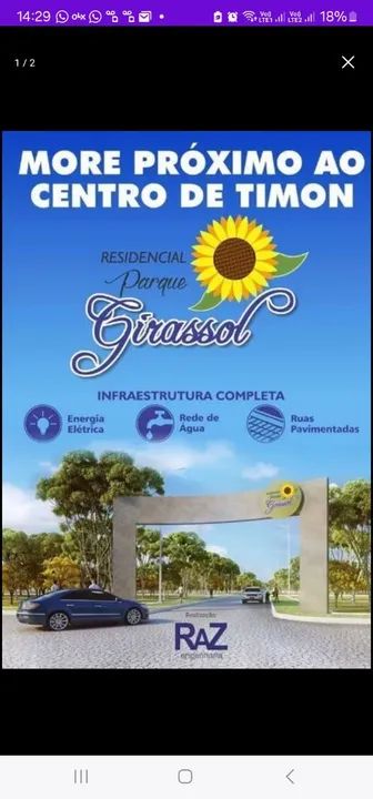 Dois terrenos  rua principal Loteamento do Girassol em Timon - Foto 5