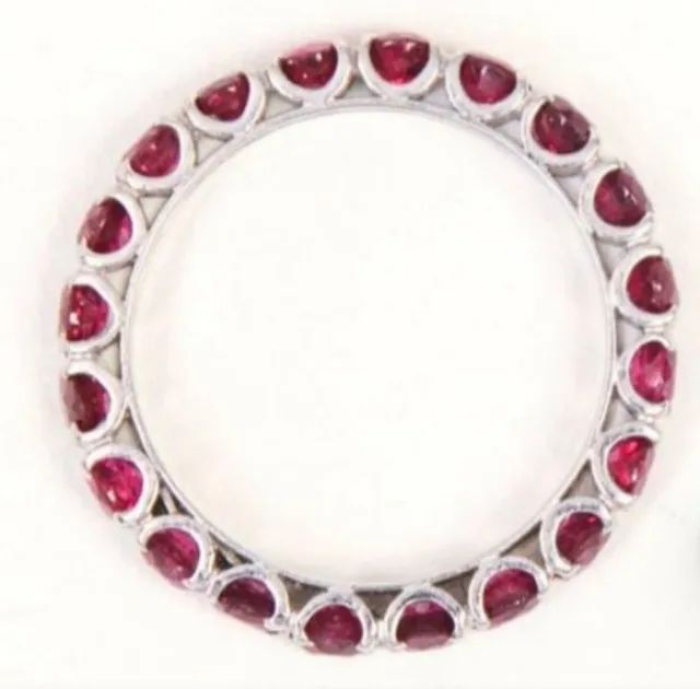 ALIANÇA INTEIRA DE RUBIS (2,00CT), EM OURO BRANCO 18K 750, NOVA, MARCA HSTERN. - Foto 3