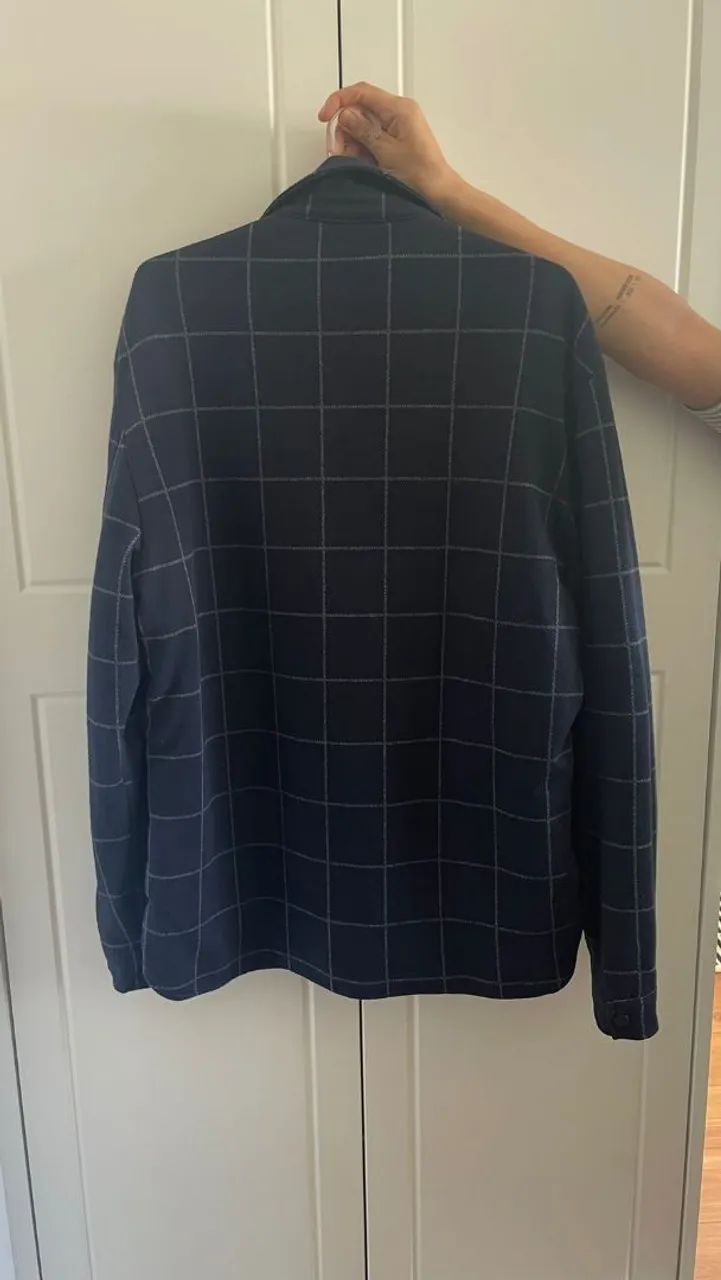 Casaco| Cor Azul Marinho | Marca Zara| Tamanho G - Foto 3