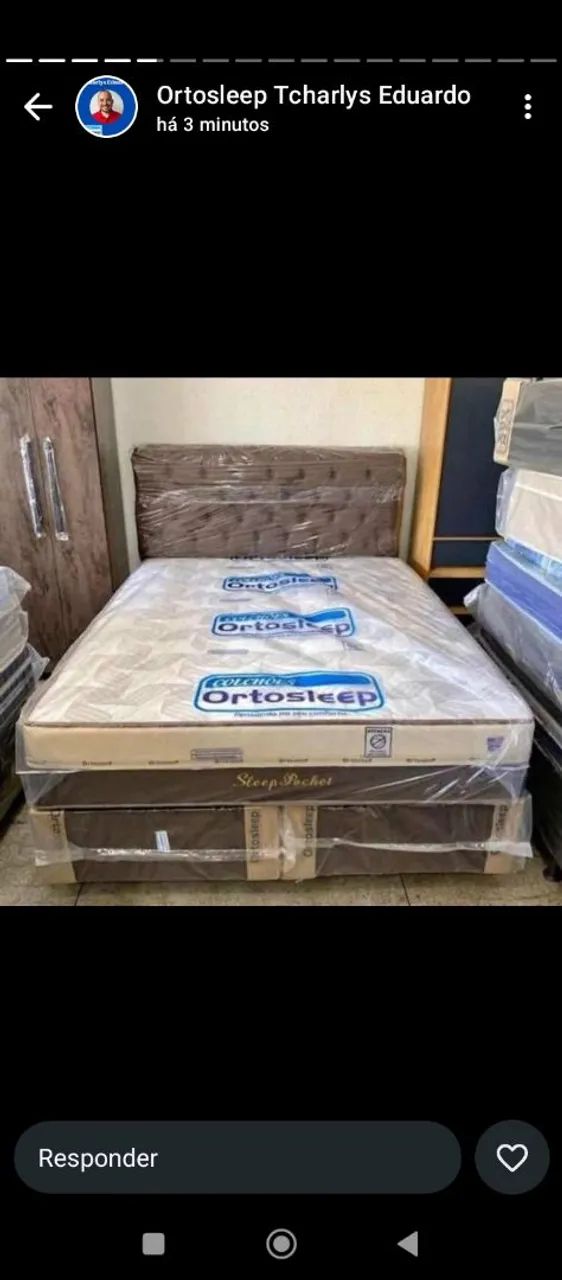 Cama box casal molas 