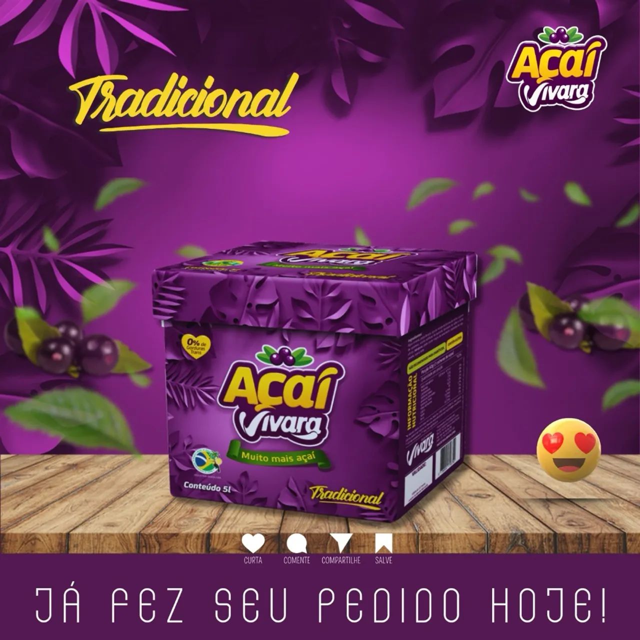 Açaí Vivara Tradicional - 5l