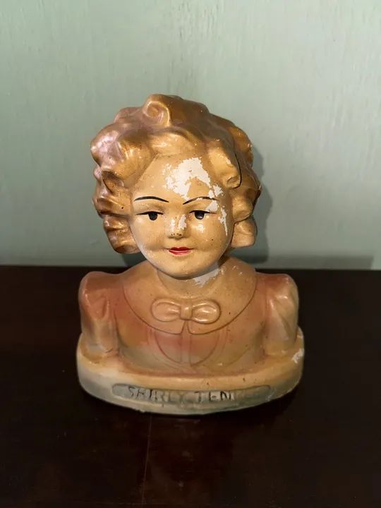 Busto Estatua Shirley Temple. 1940. Antigo. Vintage retro colecionadoes