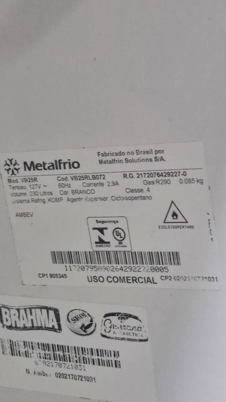 Expositor refrigerador 230L Metalfrio  - Foto 3