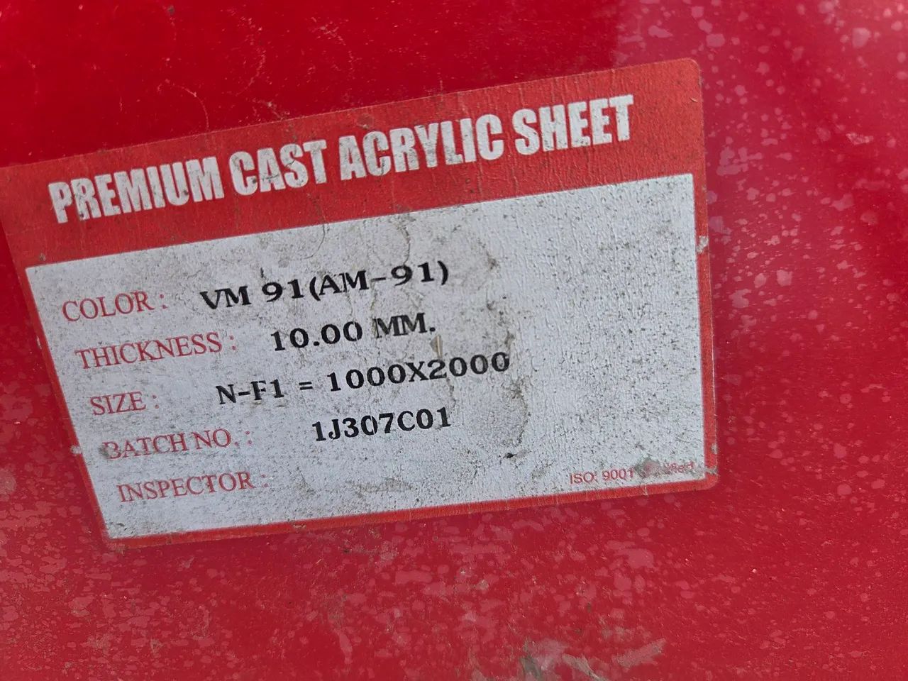 Chapa de Acrílico 10mm Vermelho - Foto 4