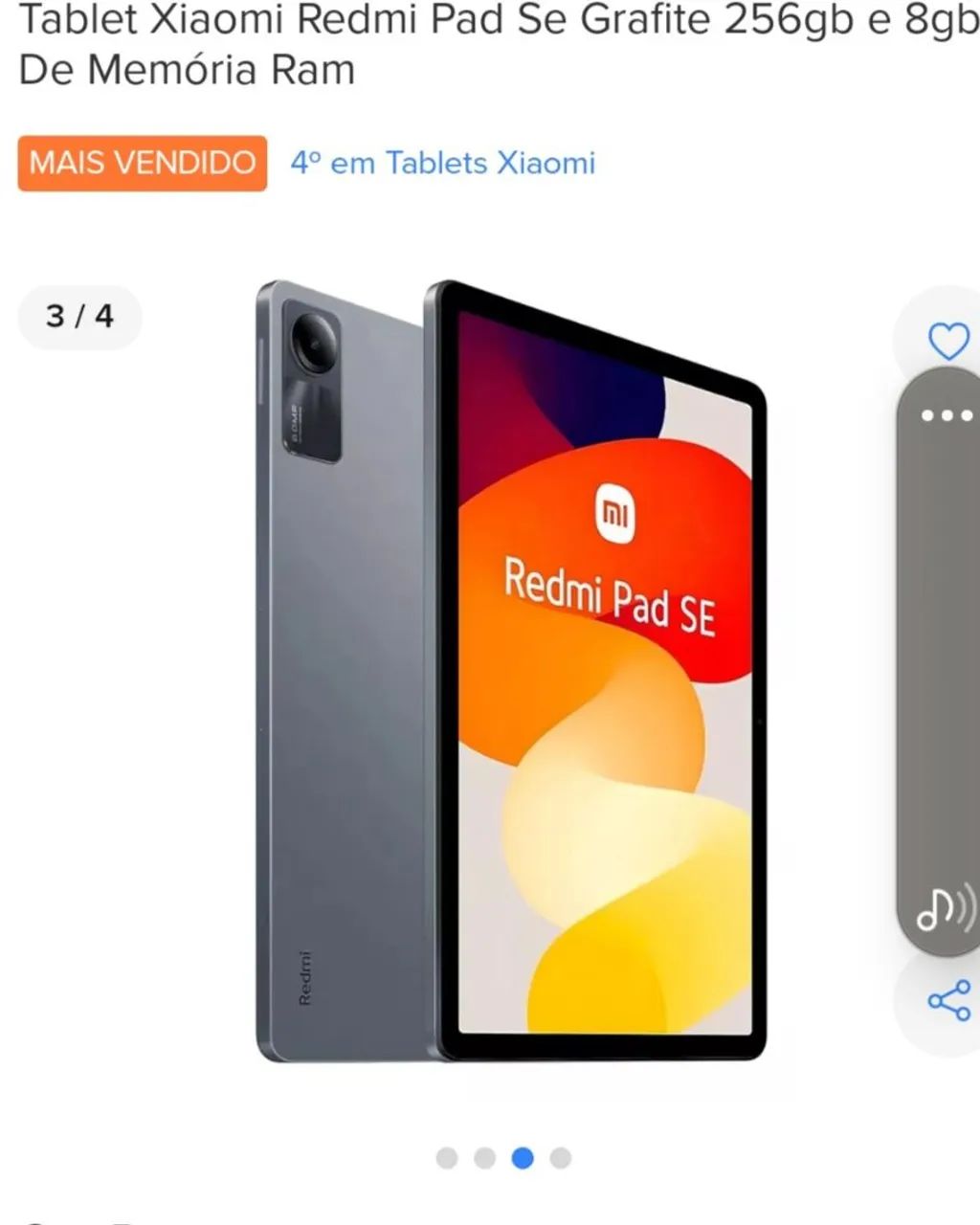 Tablet Xiaomi Redmi Pad Se Grafite 256gb e 8gb - Foto 2
