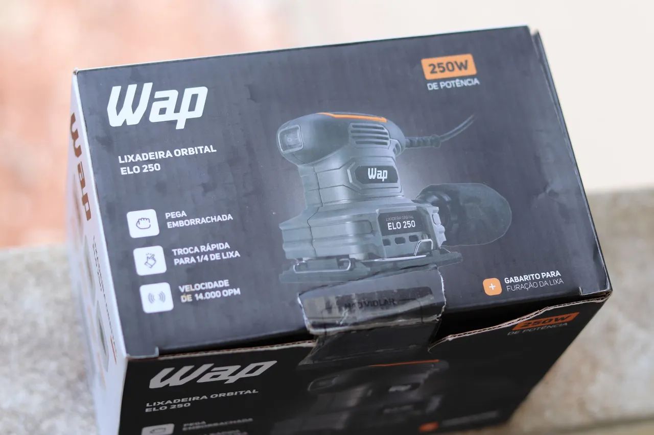Lixadeira Orbital WAP ELO 250 + Kit de lixas (P60, P150, P220) - Foto 6