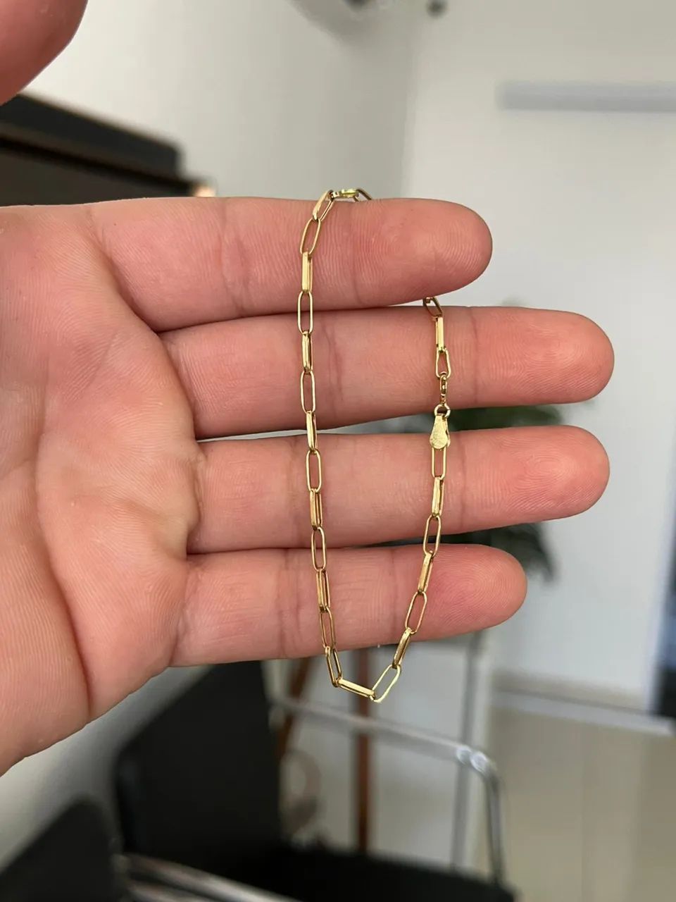 Pulseira Tijolinho fina Ouro 18k  - Foto 3