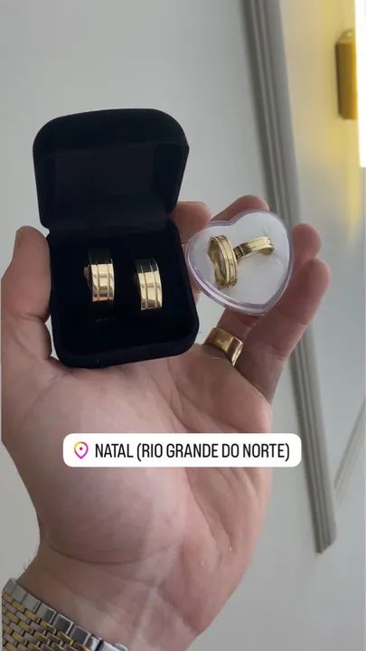 Par Alianças Moeda Antiga 4mm 8mm Pronta Entrega