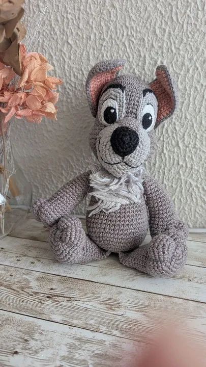 Cachorrinho da Dama e Vagabundo em amigurimi  - Foto 2