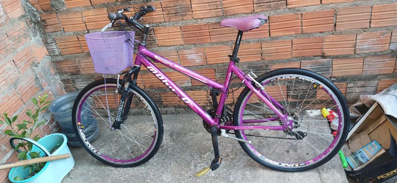 Bicicleta de alumínio lilás 