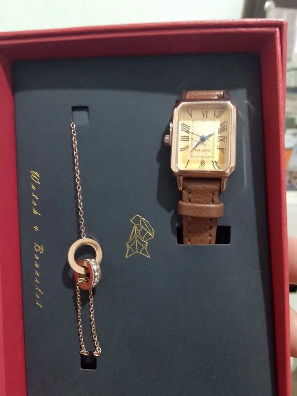 Relógio pulseira de couro