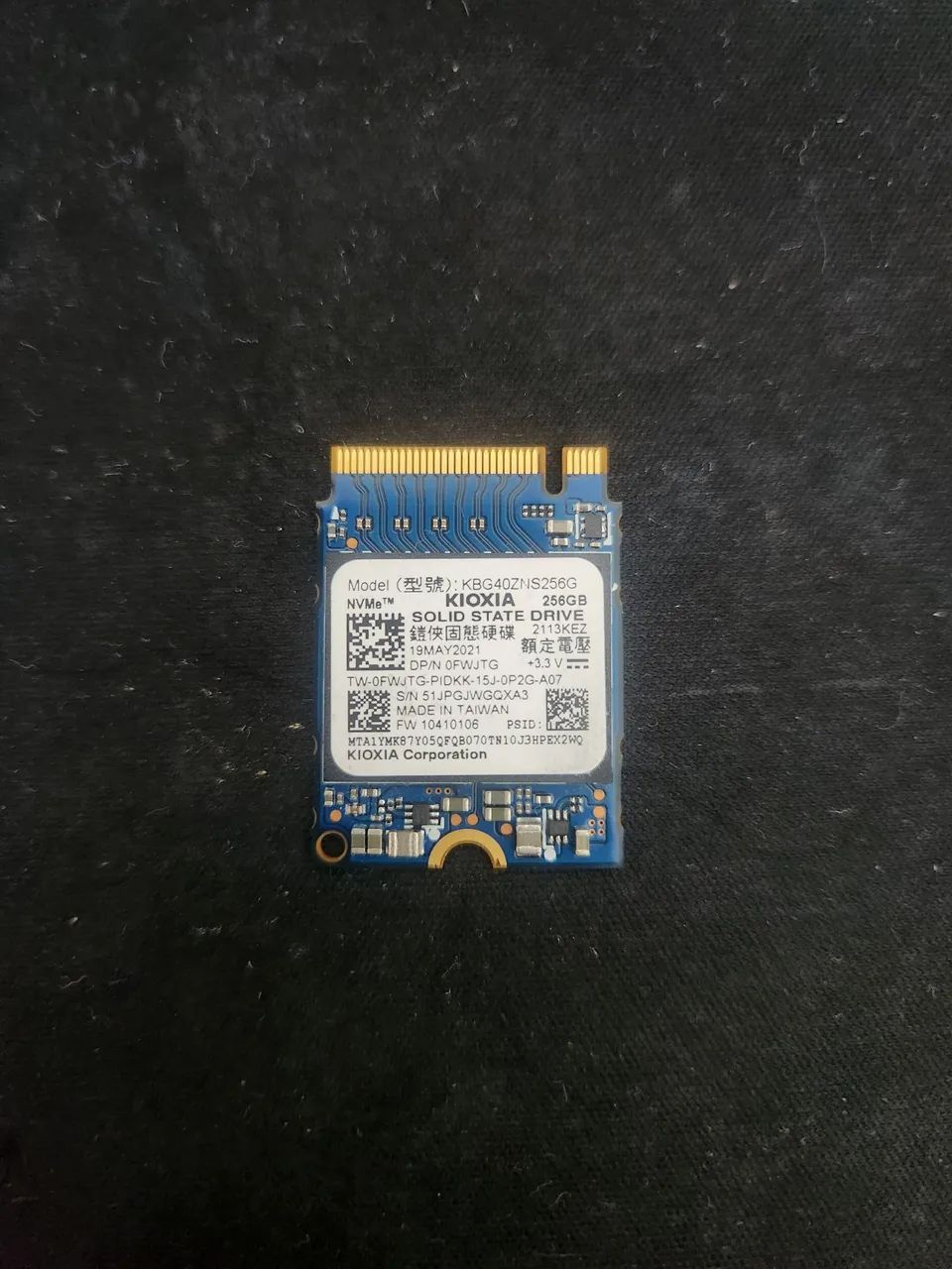 Sdd kioxia 256gb