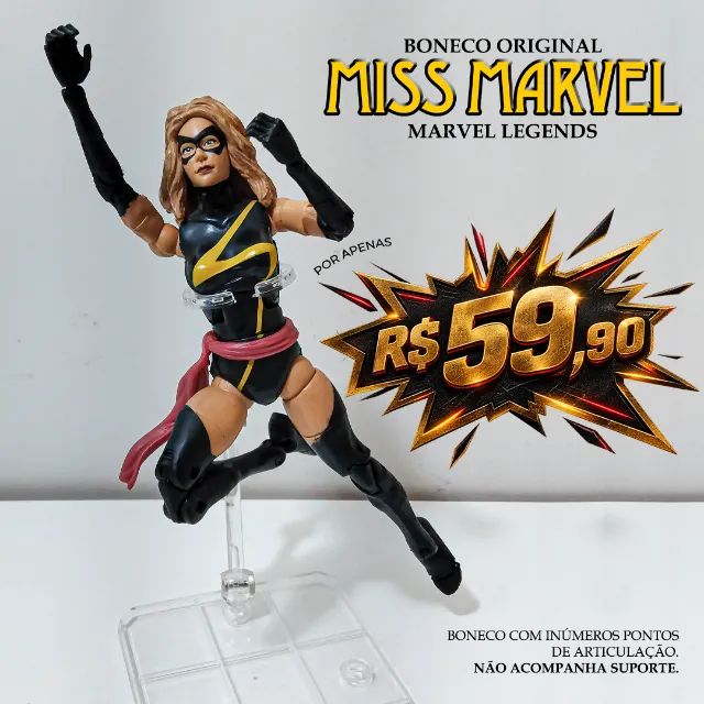 BONECO MARVEL LEGENDS MISS MARVEL ORIGINAL