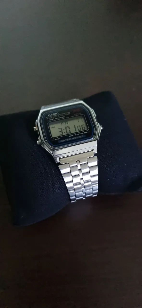 Relógio Casio Vintage A158WA Prata Digital Original - Com Caixa, Funcionando - Foto 3