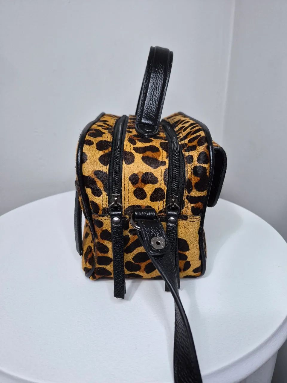 Bolsa oncinha couro bau  - Foto 4