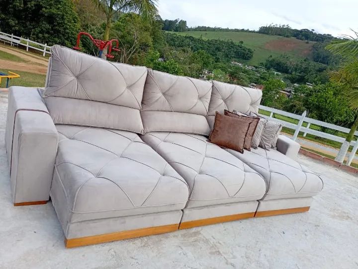 SOFÁ RETRÁTIL 3 MÓDULOS LUXO  - Foto 2