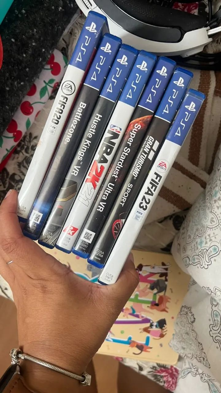playstation 4 500gb com 7 jogos + PlayStation VR CUH-ZVR1 - PS4 VR