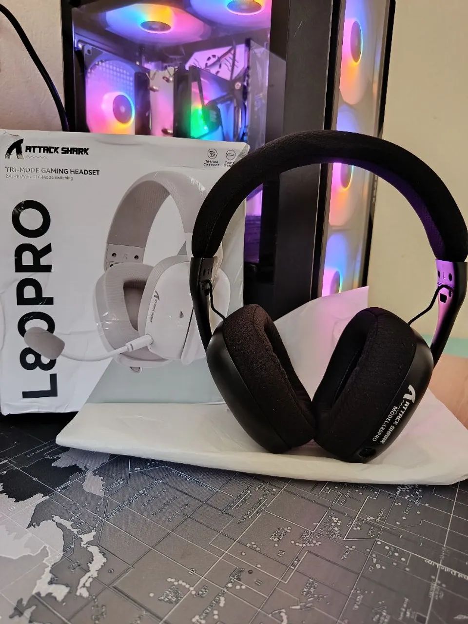 Headset Attack Shark L80 Pro Preto - Foto 2