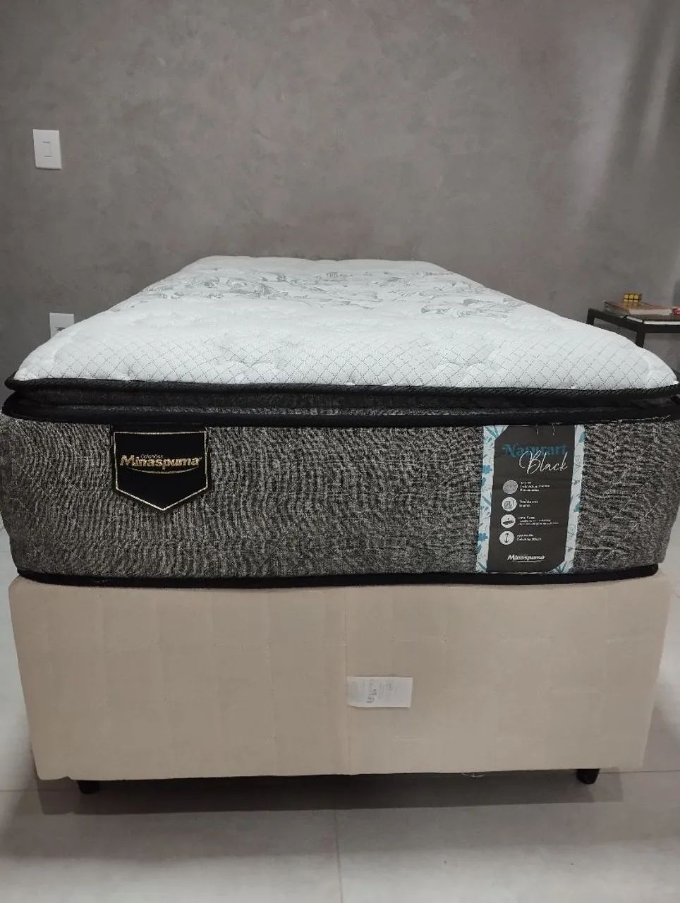 Cama de solteiro colchão minaspuma e a base  - Foto 4
