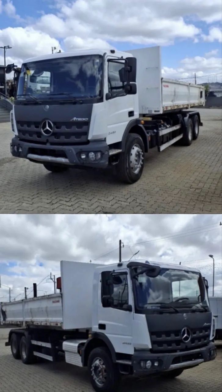MB Atego 2433 ano 2025, 6x2, com caçamba de 10 ? e câmbio automático, em SP