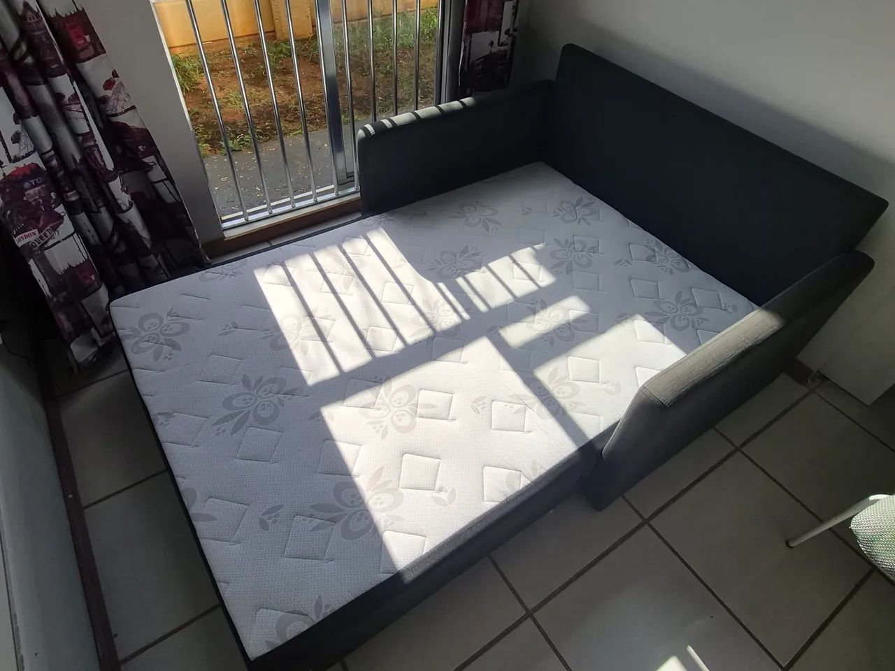 Sofá-Cama 2 Lugares Cinza-Escuro - Foto 5