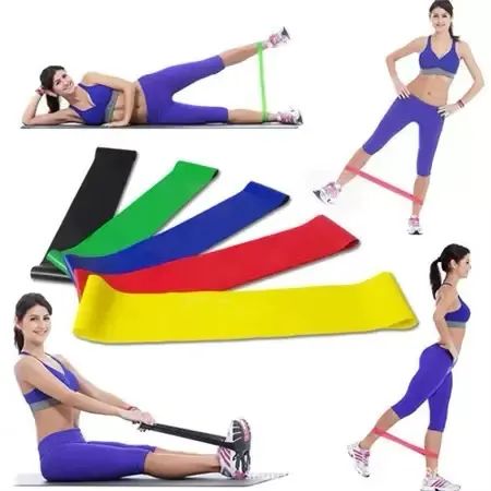 Kit 5 Faixas Elásticas Exercícios Glúteos Pernas E Braços