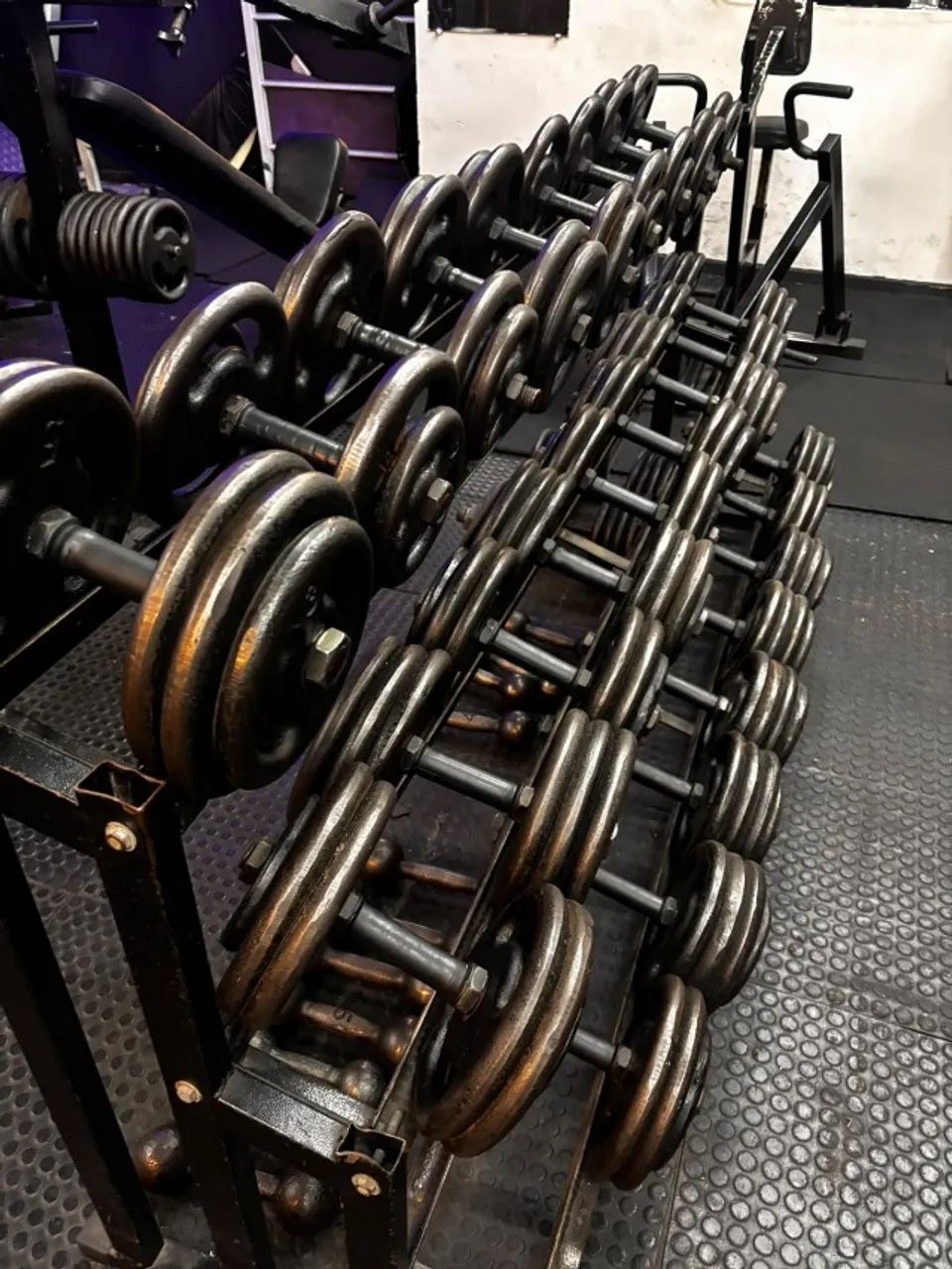 LOTE DE DUMBBELLS DE FERRO - HALTERES ACADEMIA  - Foto 3