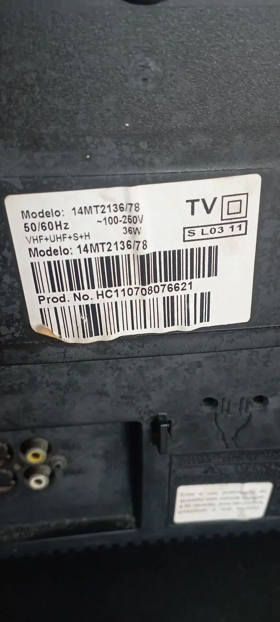  Tv Magnavox 14 polegadas, sem controle remoto, entradas rf e av - Foto 3