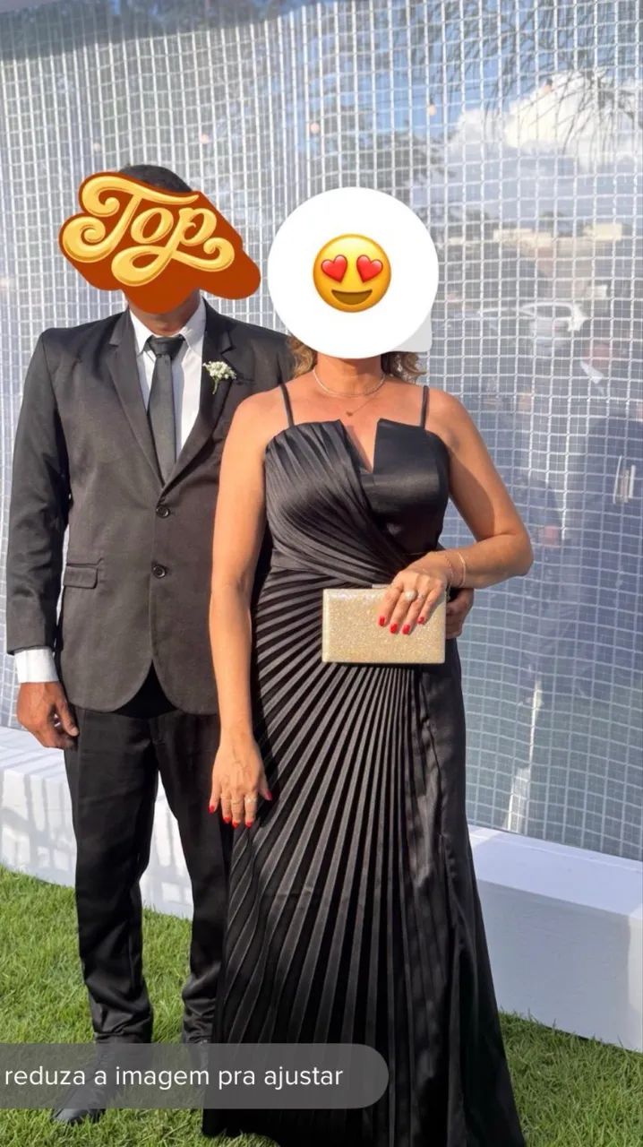 Vestido preto plissado  - Foto 3
