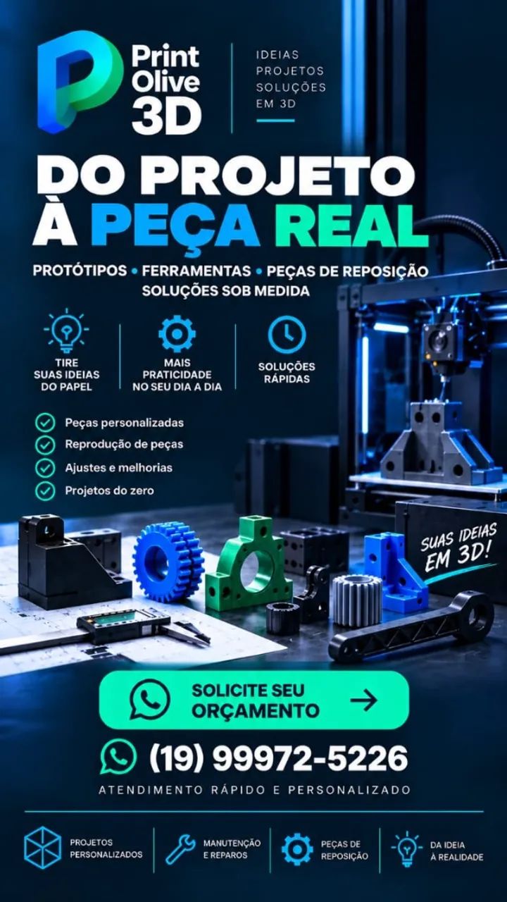 Impressão 3D Personalizada | Peças, Protótipos e Projetos - Foto 2