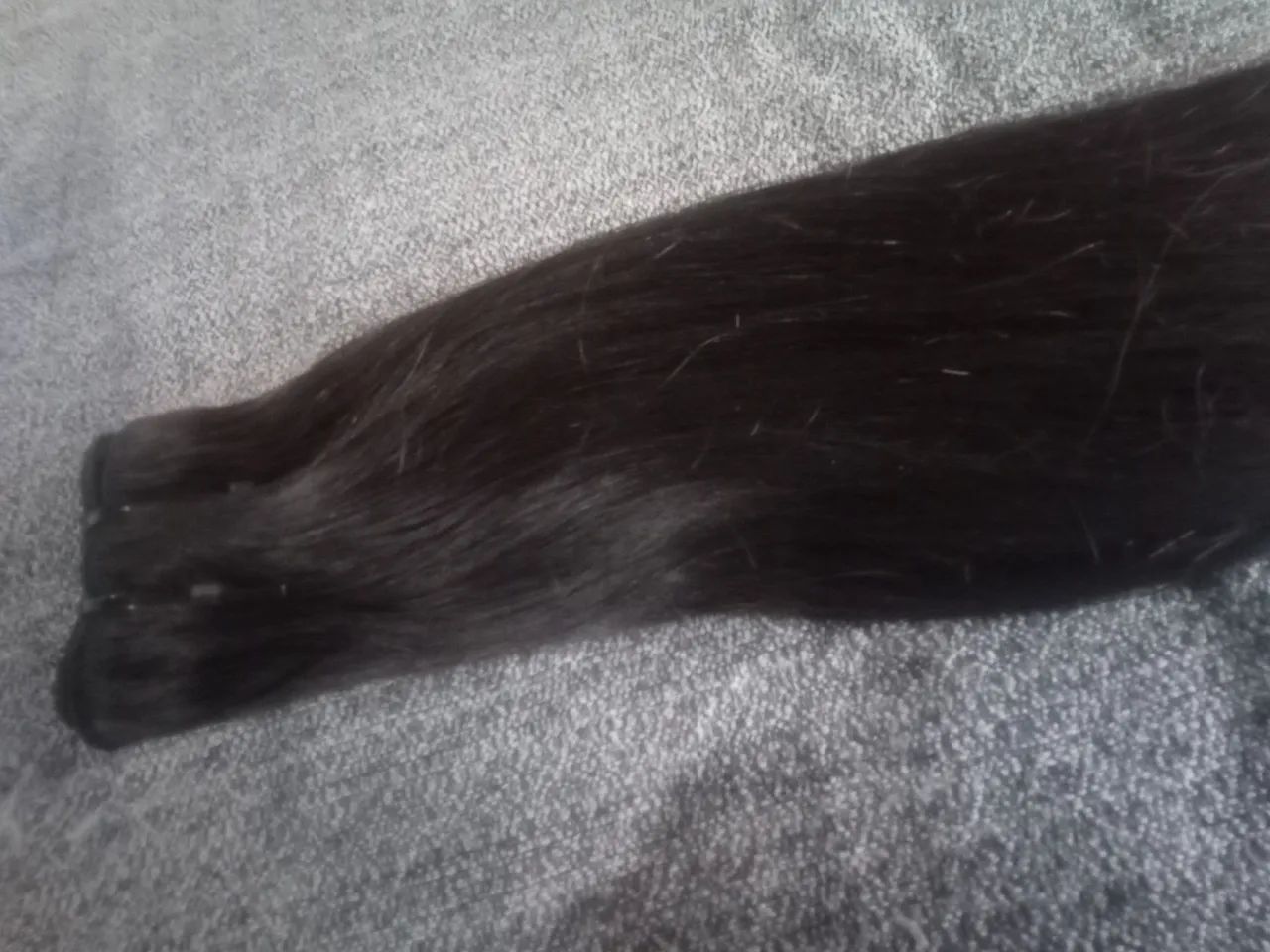 Cabelo natural virgem, na tela 45/50cm. 150gramas - Foto 3