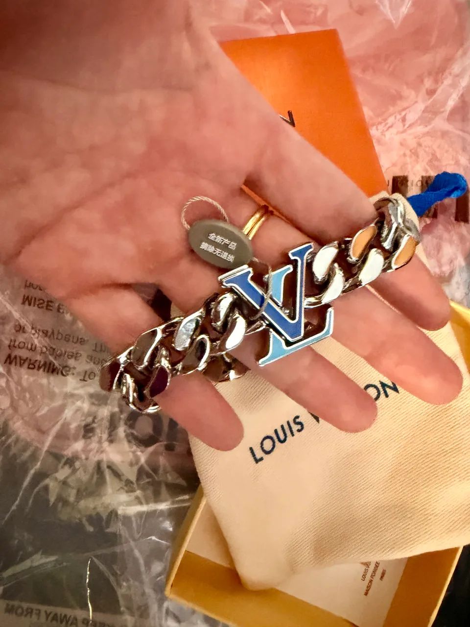 Pulseira Louis Vuitton prata  925 - Foto 5