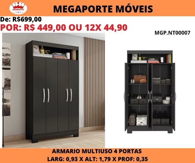 Armário Multiuso 4 Portas - Foto 2