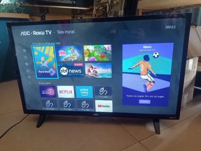  TV Smart AOC 32 Polegadas - Perfeita, com Controle e Pezinhos - Foto 2