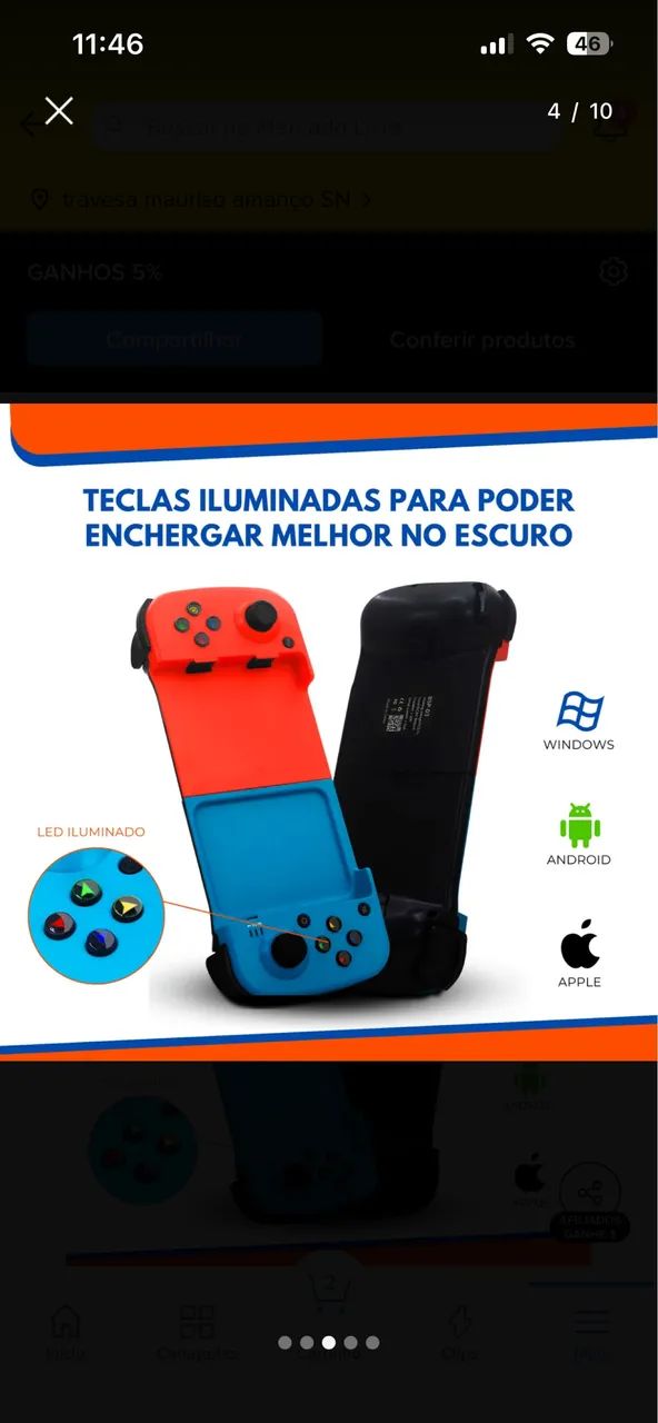 Controle Joystick Para Celular Android iPhone - Foto 3