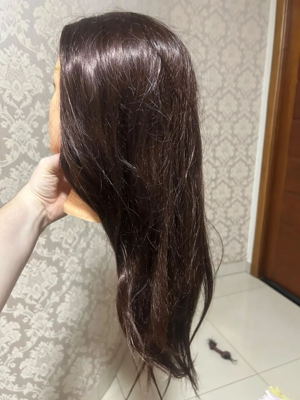 Cabeça Manequim boneca treino Vertix Castanho - Foto 2