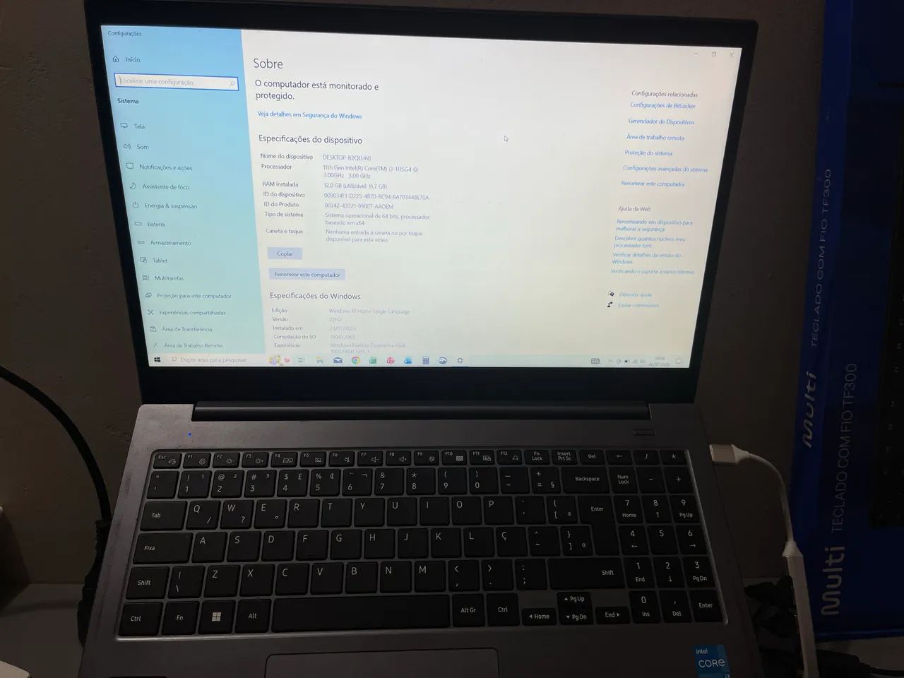 Notebook Samsung Core i3 12GB RAM SSD 256GB - Excelente Estado