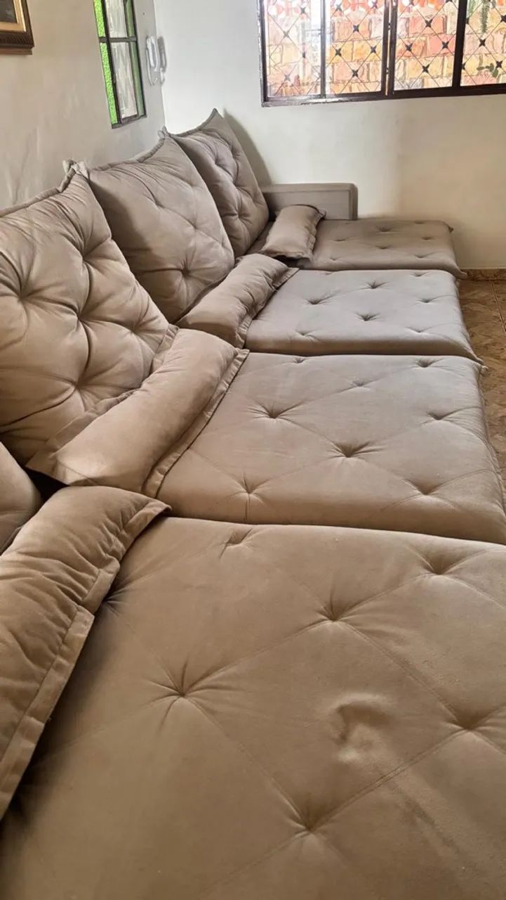 Sofá cama retrátil 4 lugares ENORME - Foto 5