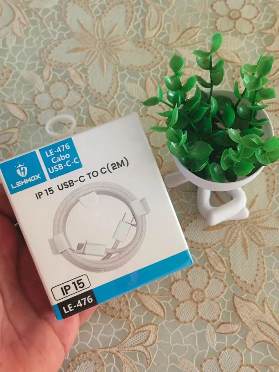 Cabo Lehmox LE-476 USB-C para USB-C 2 Metros - Foto 2