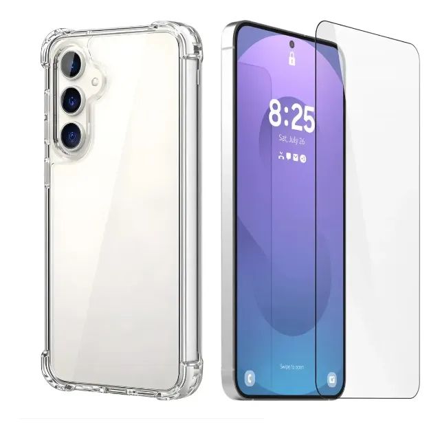 Capa para Samsung S25 + 2 Película Vidro 3d