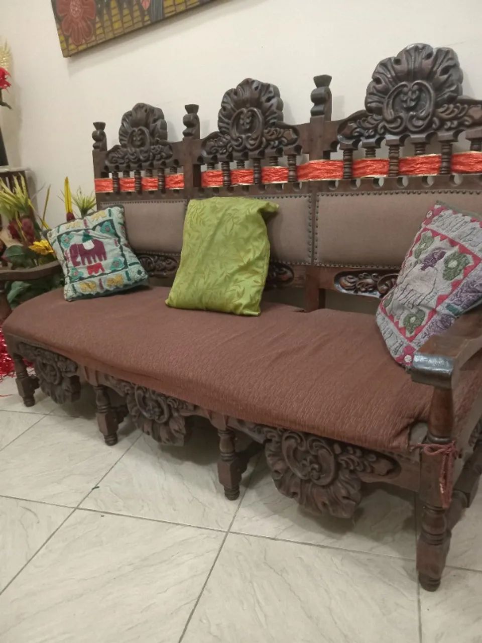 Conjunto de Sofá Colonial com 3 lugares e com 3 poltronas - Foto 2