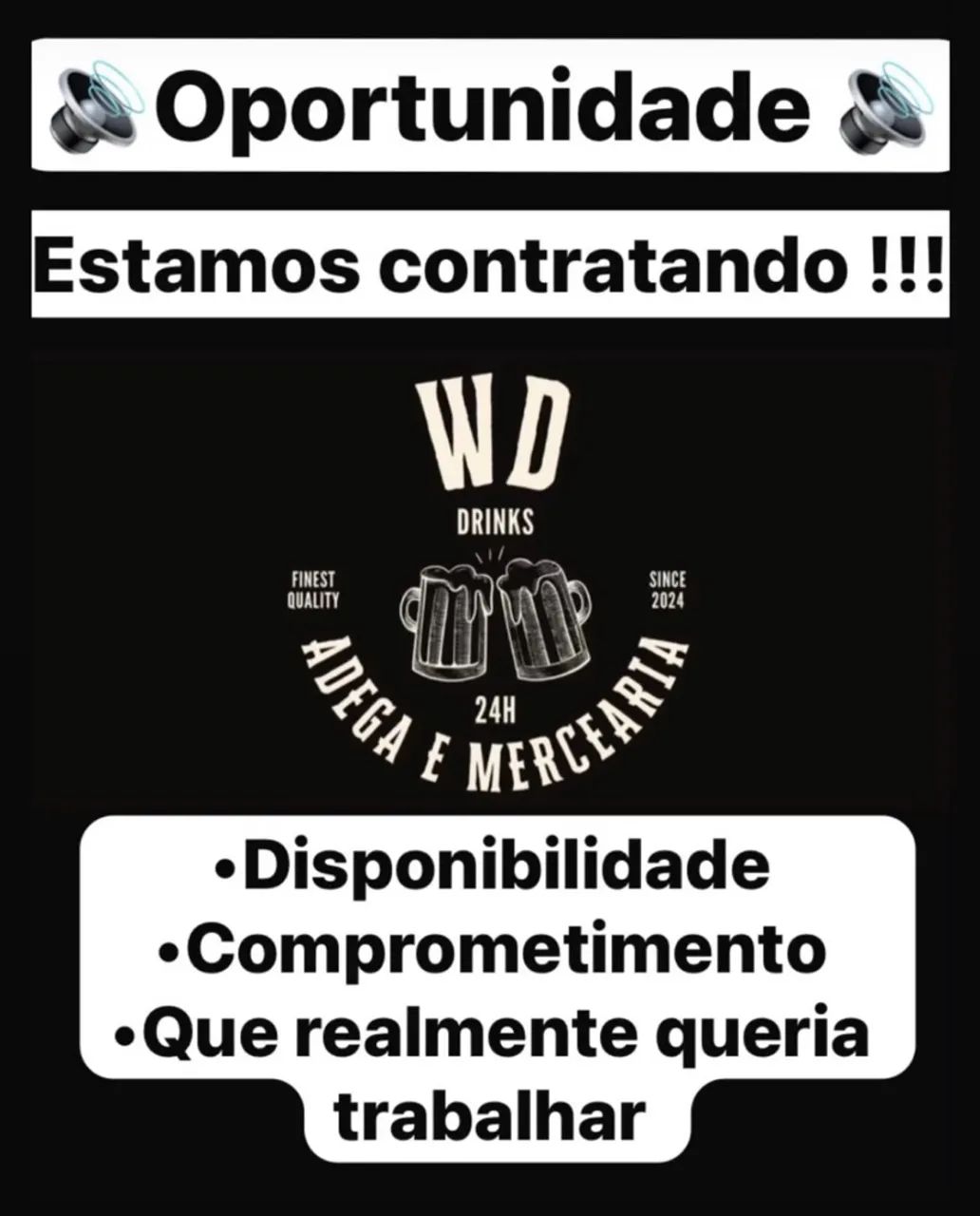 Funcionário para adega 