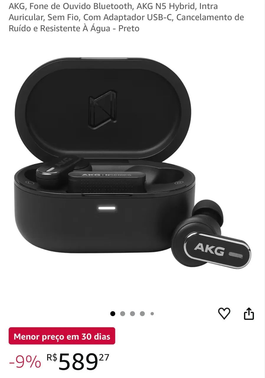 fone bluetooth tws akg n5 hybrid  - Foto 3