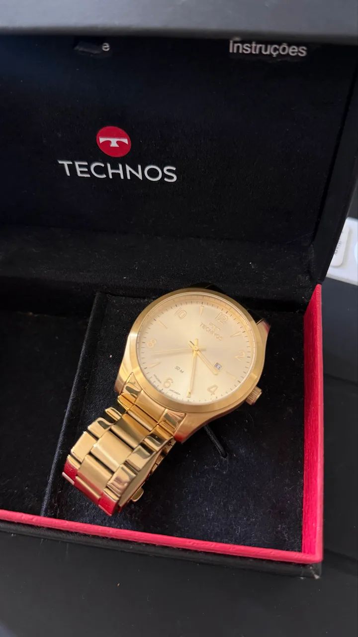 Relógio Masculino Technos Steel Dourado